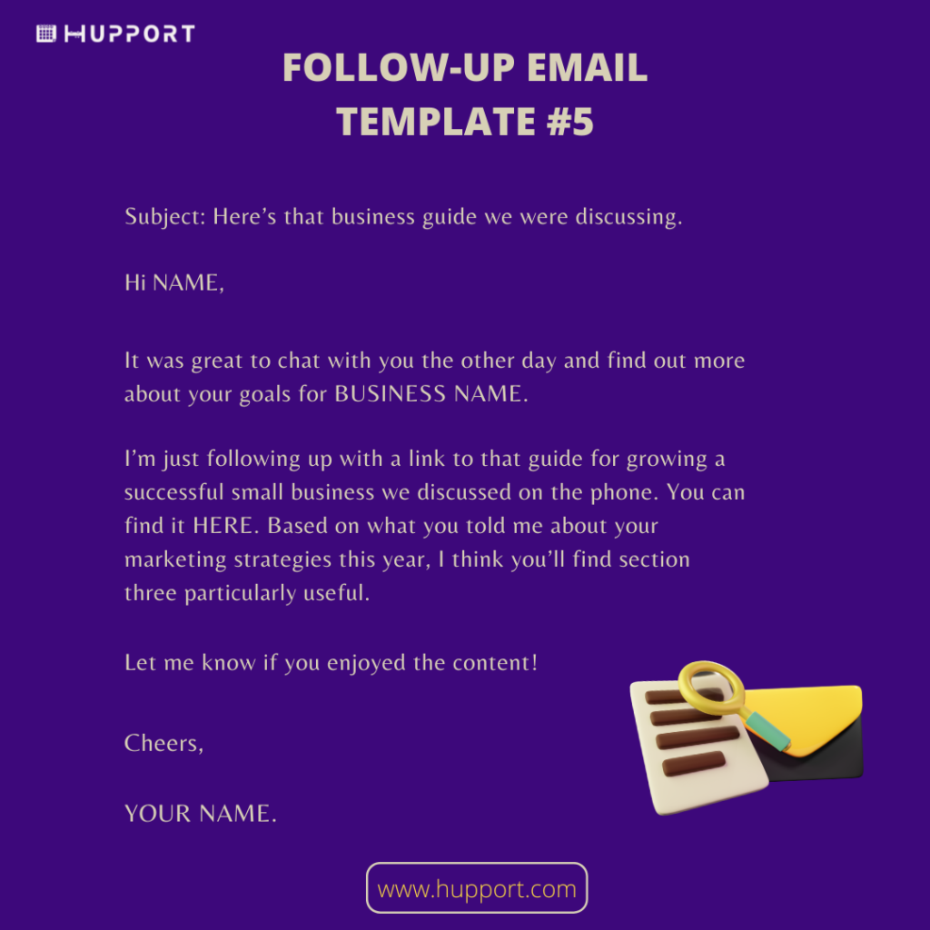 Follow-up Email Template #5
