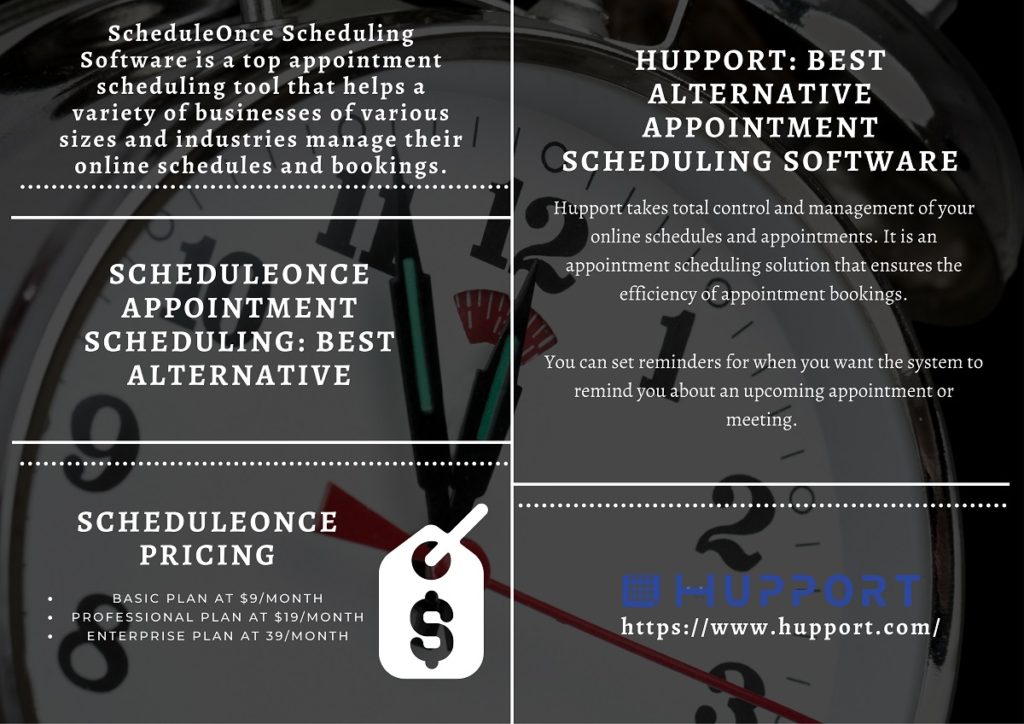 ScheduleOnce alternative | Hupport is the best appointment scheduling Software