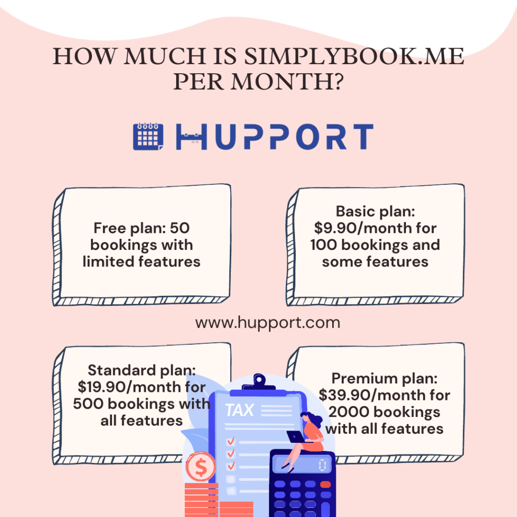 How much is SimplyBook.me per month?