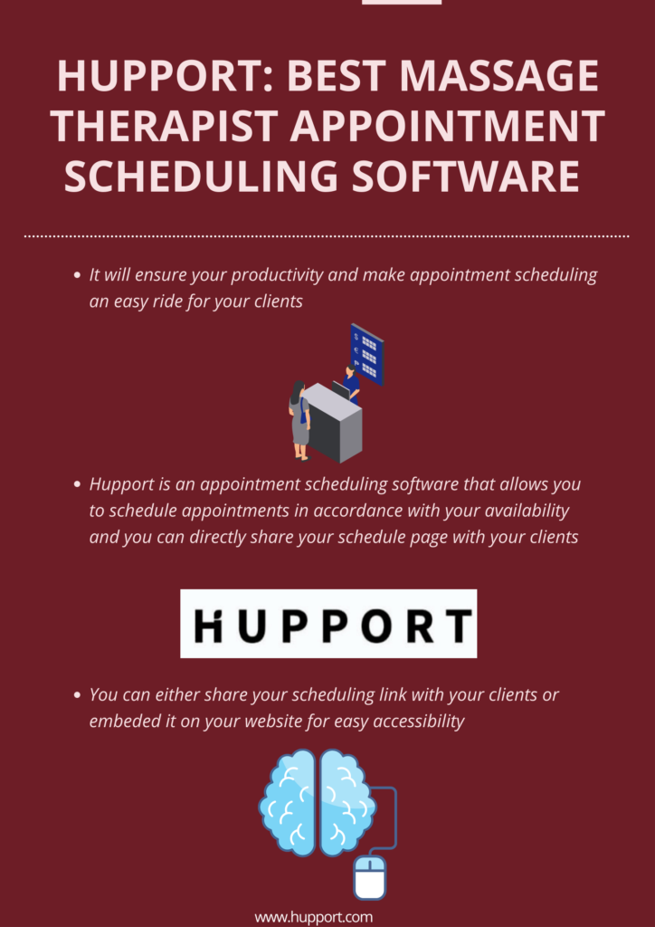 Hupport: Best massage therapist appointment scheduling software