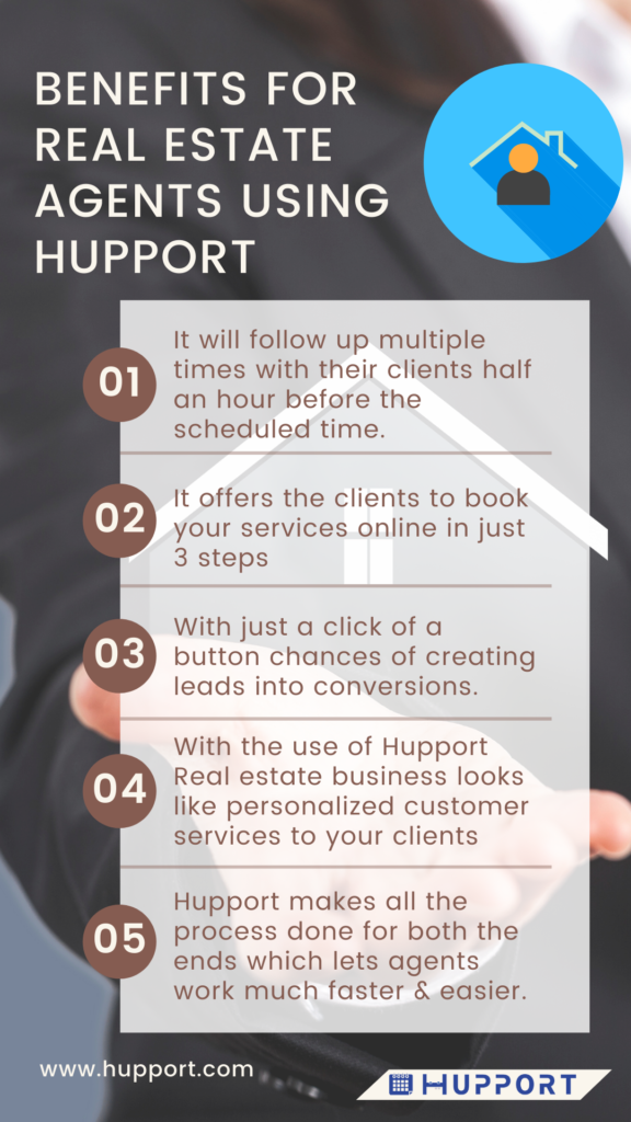 Benefits for Real estate agents using hupport 