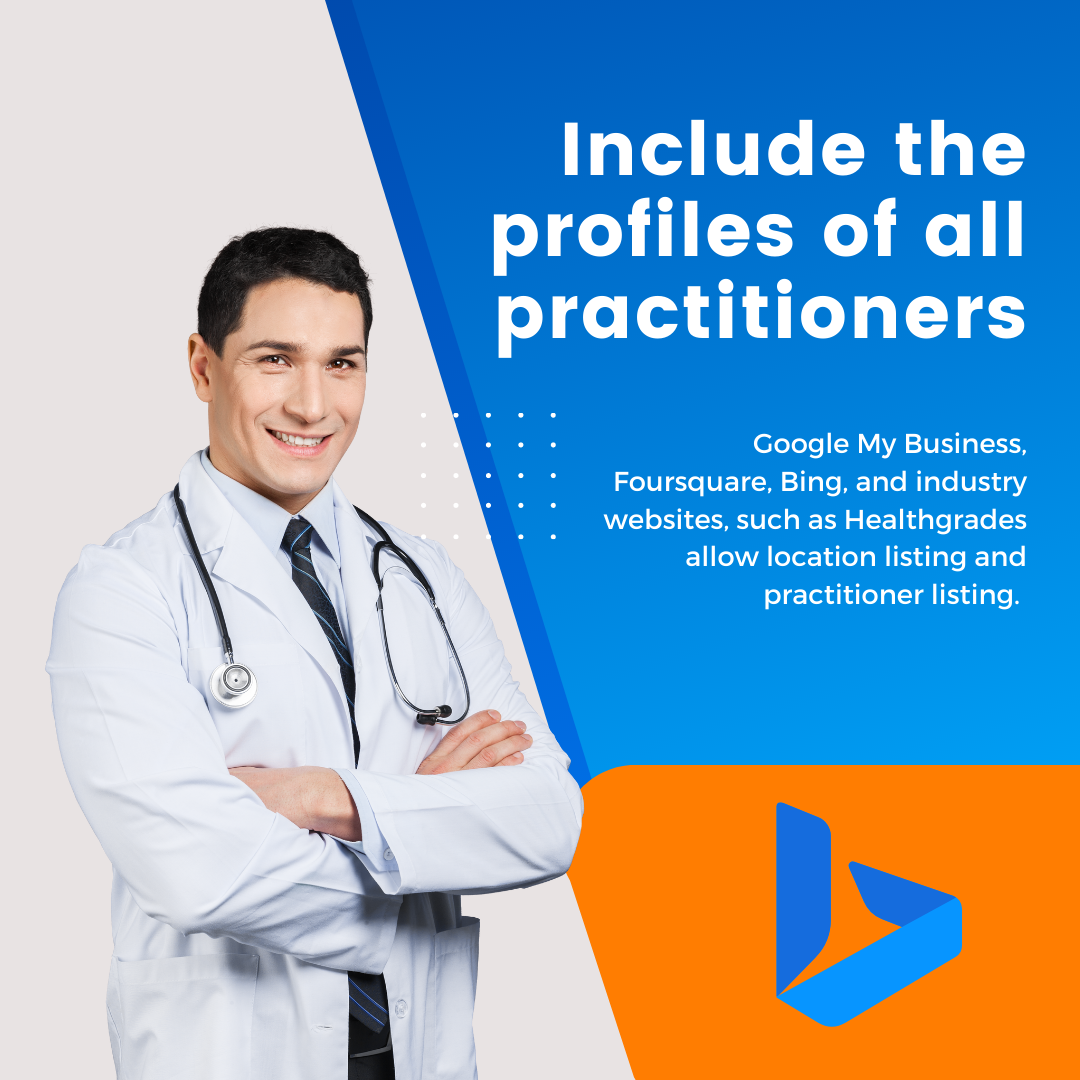 Include the profiles of all practitioners