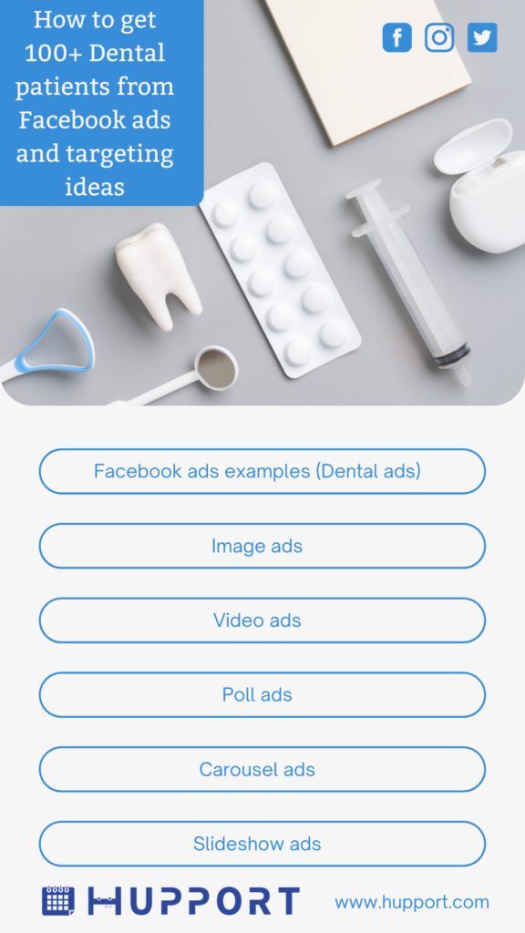 Facebook ads and targeting ideas for dental clinic