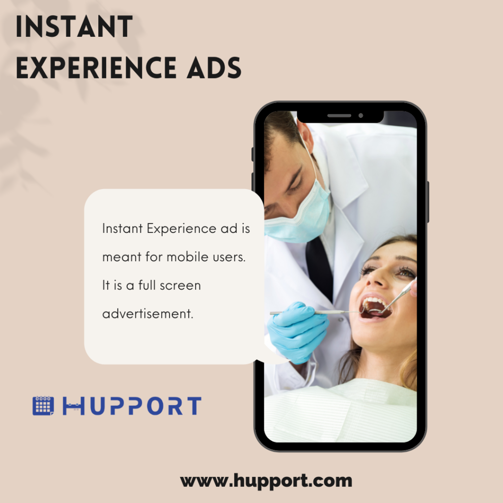 Instant Experience ads For dental clinic