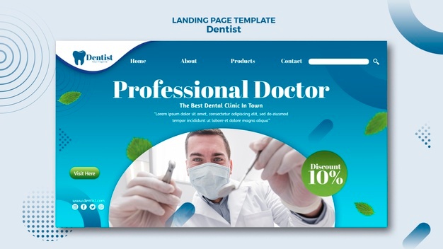 Landing page for dentists