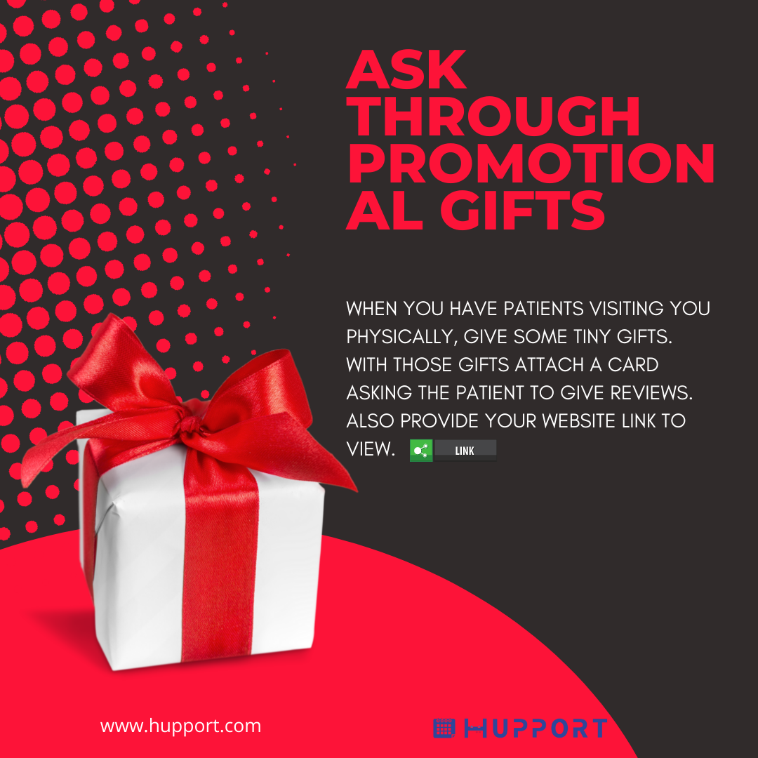 Ask through promotional gifts