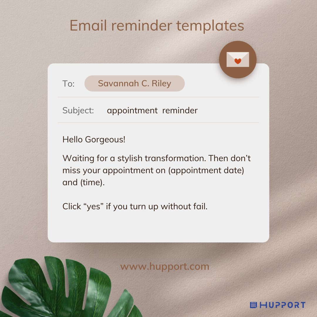 Email reminder templates