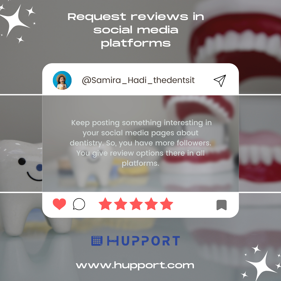 Request reviews in social media platforms