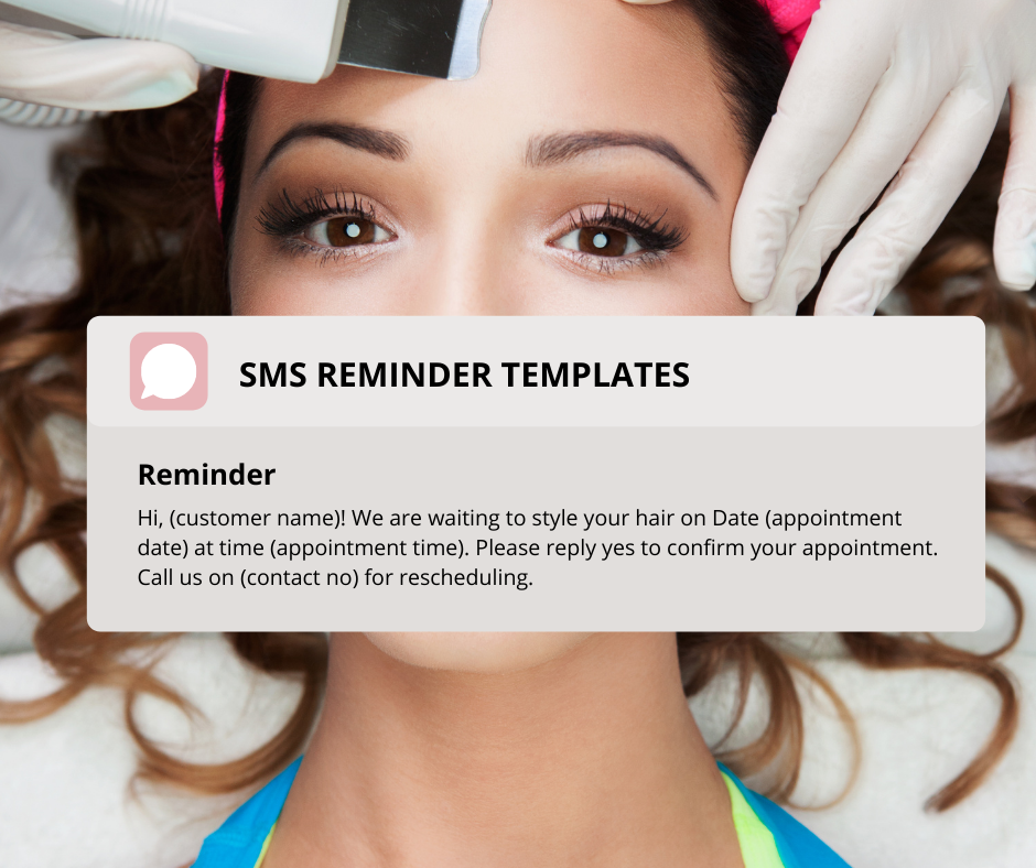 SMS reminder templates