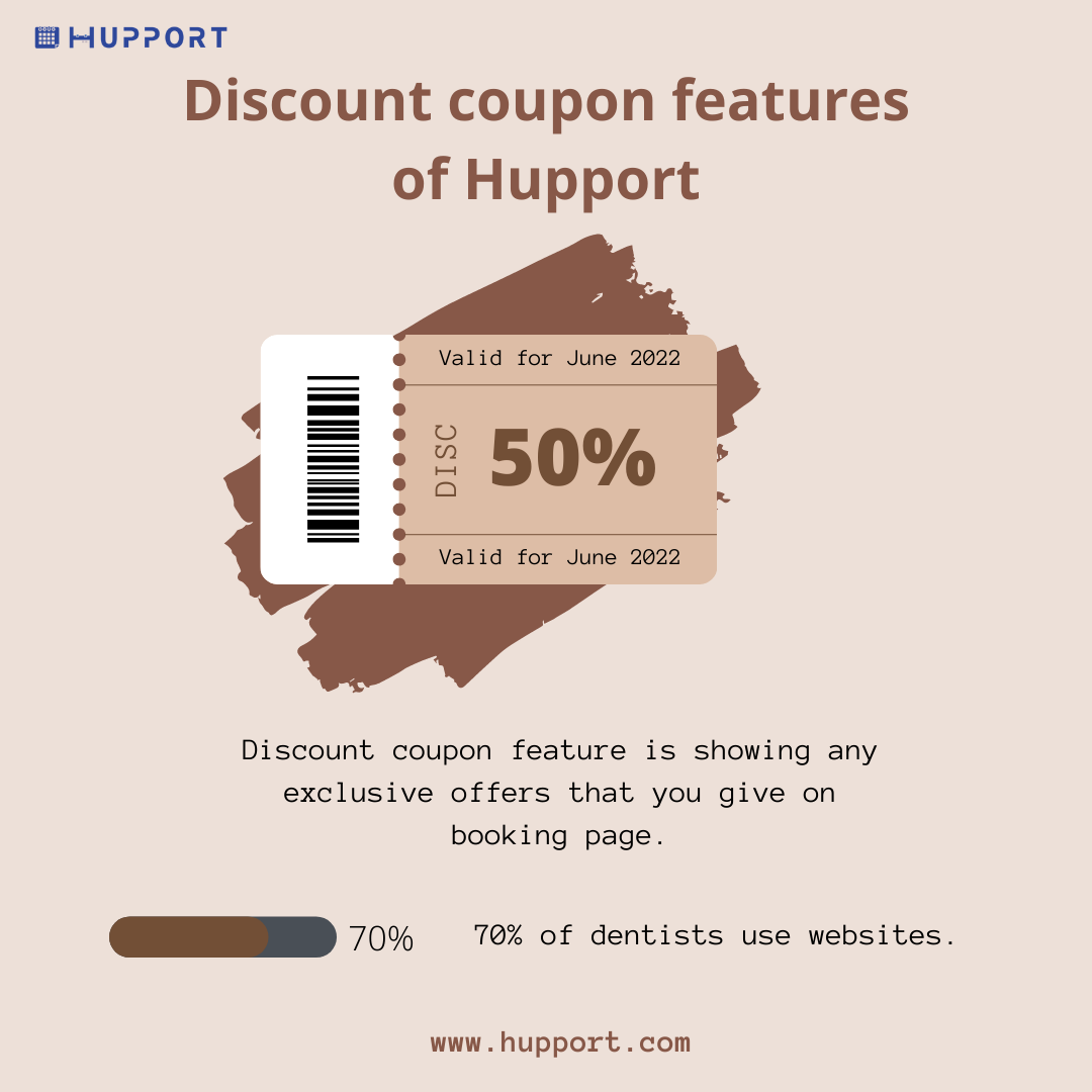 Discount coupon features of Hupport