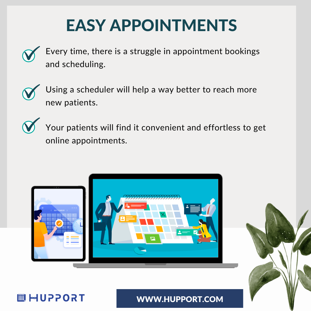 Easy appointments in Chiropractic clinic appointment scheduling software
