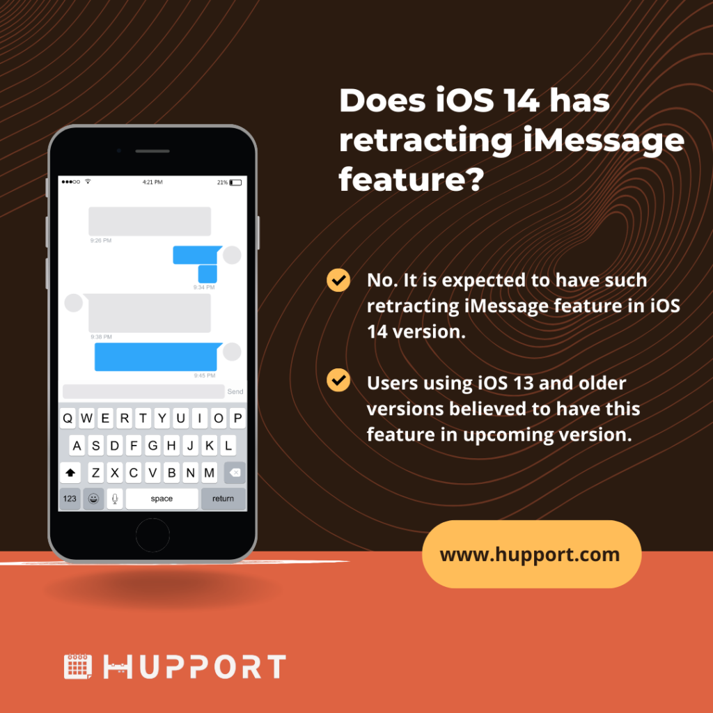 Does iOS 14 has retracting iMessage feature