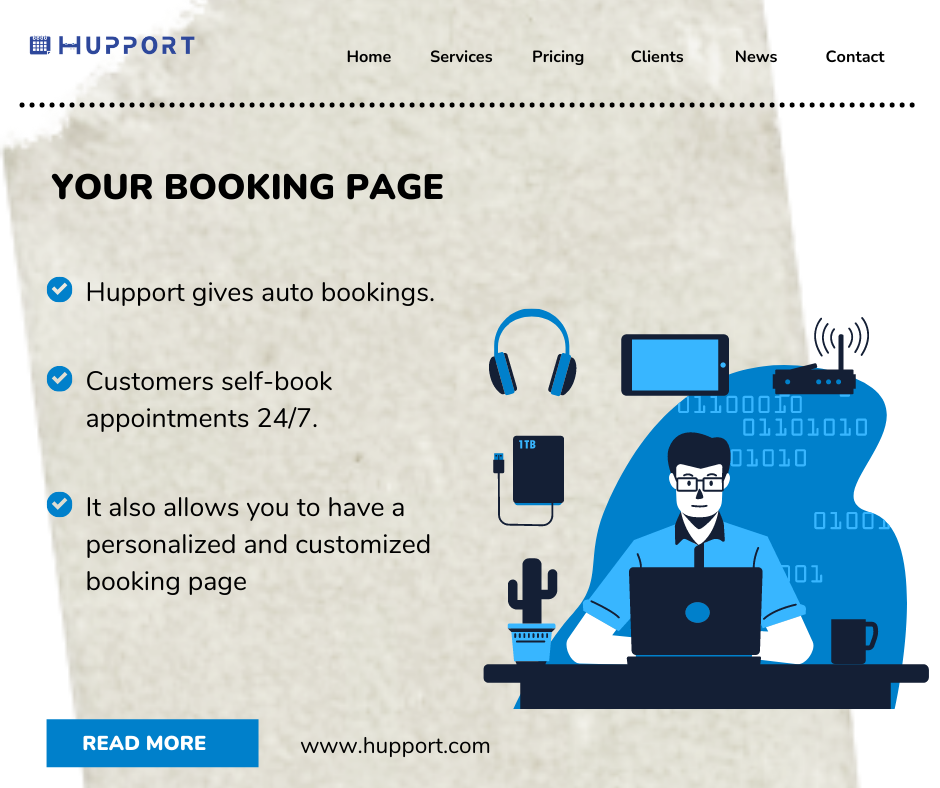 Your booking page