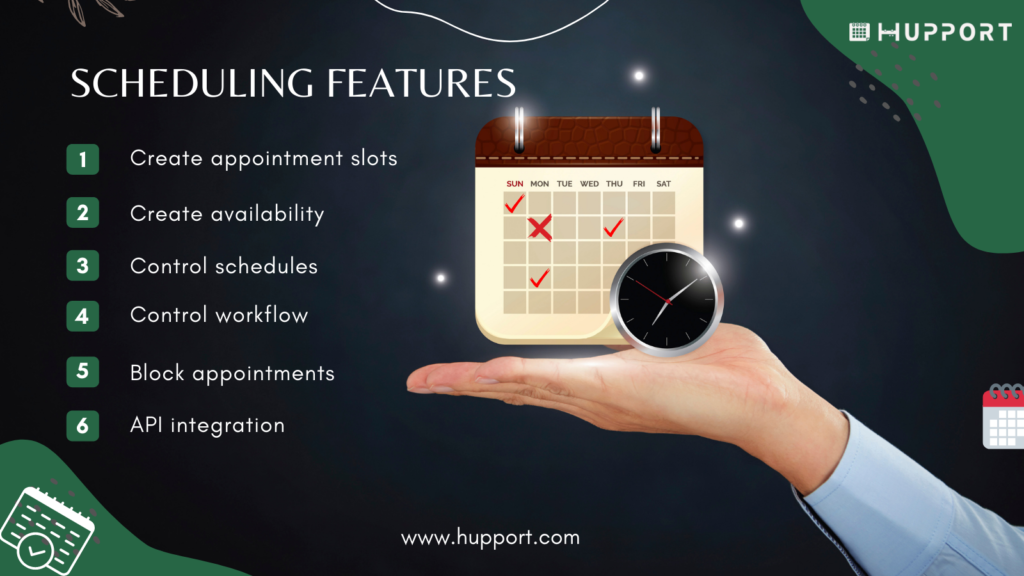 Scheduling features of hupport