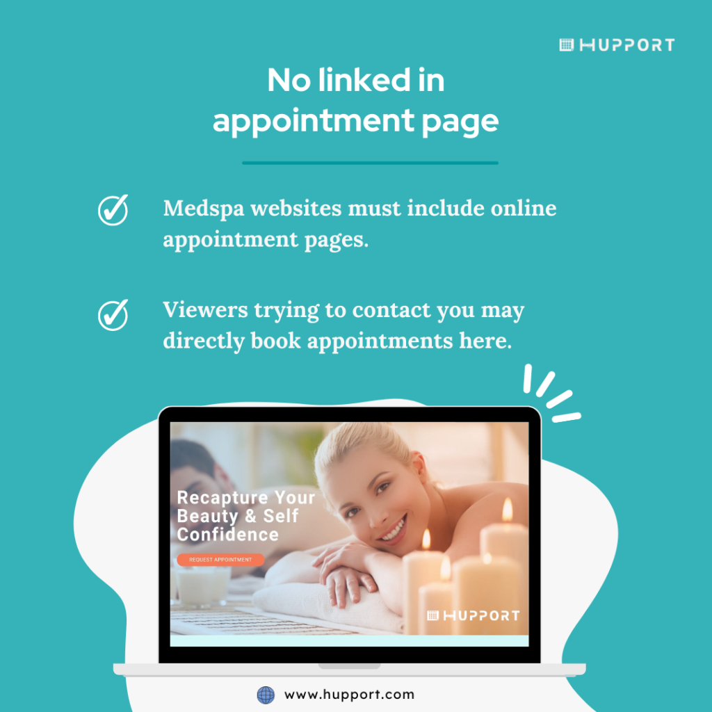 No linked in appointment page